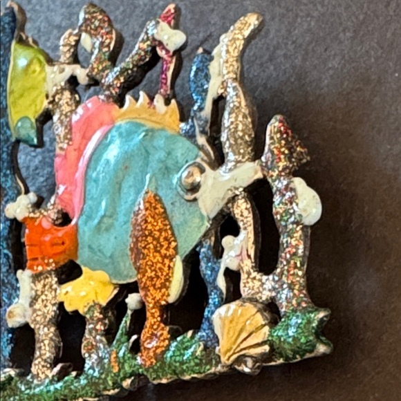 Vintage Under the Sea Fish and Coral JJ Brooch - Picture 6 of 13